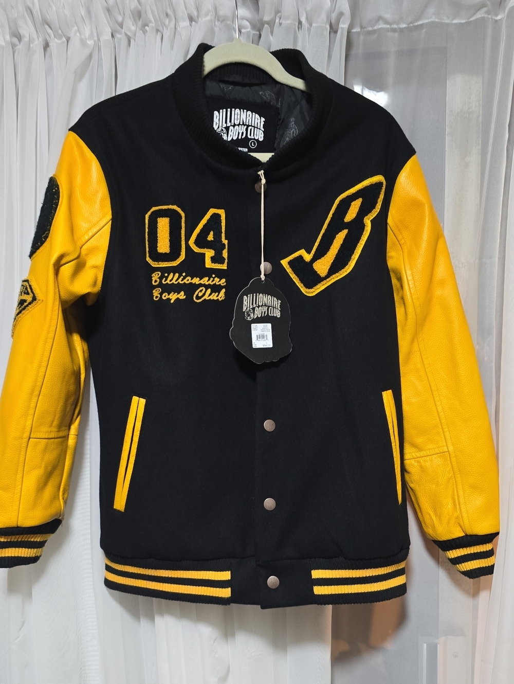 Billionaire Boys Club BBC Varsity Jacket Size L - Leather & Wool.
